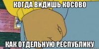 когда видишь косово как отдельную республику