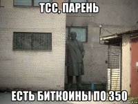 тсс, парень есть биткоины по 350