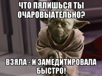 что пялишься ты очаровыательно? взяла - и замедитировала быстро!