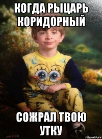 когда рыцарь коридорный сожрал твою утку