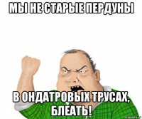 мы не старые пердуны в ондатровых трусах, блеать!