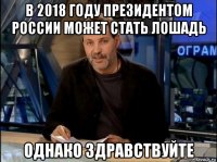 в 2018 году президентом россии может стать лошадь однако здравствуйте