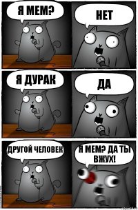 я мем? нет я дурак да другой человек я мем? да ты вжух!