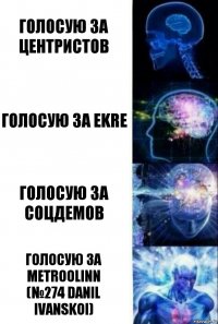 голосую за центристов голосую за EKRЕ голосую за соцдемов голосую за Metroolinn
(№274 Danil Ivanskoi)