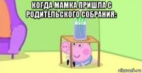 когда мамка пришла с родительского собрания: 