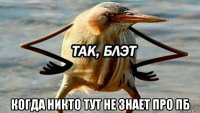  когда никто тут не знает про пб