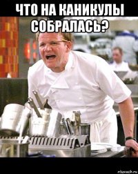 что на каникулы собралась? 