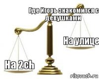 Где Игорь знакомится с девушками  На 2ch На улице