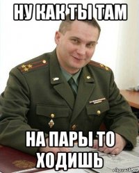 ну как ты там на пары то ходишь