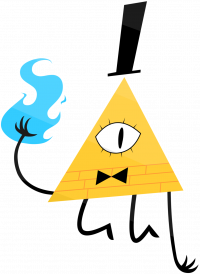 Создать мем Bill Cipher