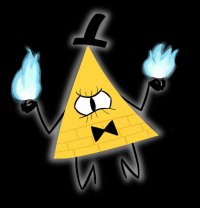 Создать мем Bill Cipher