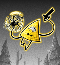 Создать мем Bill Cipher