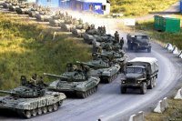Создать мем Column of Ukrainian machinery is eaten