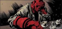 Создать мем Hellboy facepalm