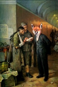 Создать мем Лиса и ходоки