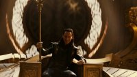 Создать мем Loki Sits on the throne
