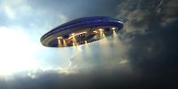 Создать мем The alien UFO ship