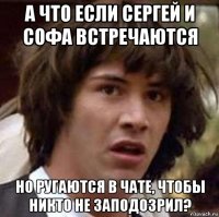 а что если сергей и софа встречаются но ругаются в чате, чтобы никто не заподозрил?