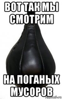 вот так мы смотрим на поганых мусоров