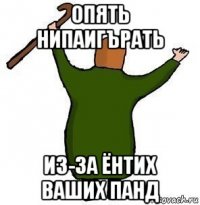 опять нипаигърать из-за ёнтих ваших панд
