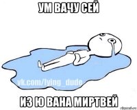 ум вачу сей из ю вана миртвей