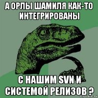 а орлы шамиля как-то интегрированы с нашим svn и системой релизов ?