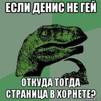 если денис не гей откуда тогда страница в хорнете?