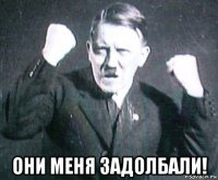  они меня задолбали!