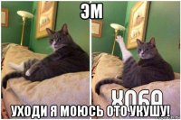 эм уходи я моюсь ото укушу!