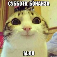 суббота. бонанза 14:00