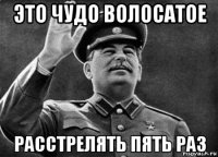 это чудо волосатое расстрелять пять раз