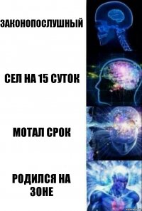 Законопослушный Сел на 15 суток Мотал срок Родился на зоне