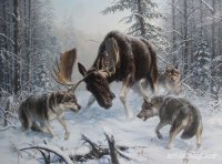 Создать мем Лось
