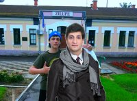 Создать мем Майкл со своим племяником
