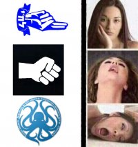 Создать мем Пальчики