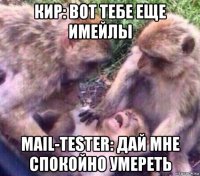 кир: вот тебе еще имейлы mail-tester: дай мне спокойно умереть