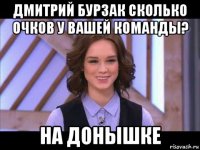 дмитрий бурзак сколько очков у вашей команды? на донышке