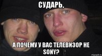 сударь, а почему у вас телевизор не sony?