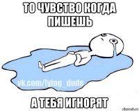 то чувство когда пишешь а тебя игнорят