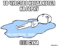 то чувство когда хотел на горку ((((( сука