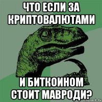 что если за криптовалютами и биткоином стоит мавроди?