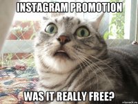 instagram promotion was it really free?