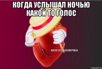 когда услышал ночью какой то голос 