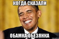 когда сказали обамка обезянка