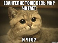 евангелие тоже весь мир читает и что?