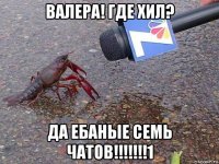 валера! где хил? да ебаные семь чатов!!!!!!!1