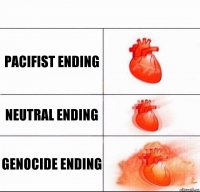 pacifist ending neutral ending genocide ending