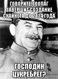 говорите, гоолаг завершит создание скайнета до 2024 года господин цукребрег?