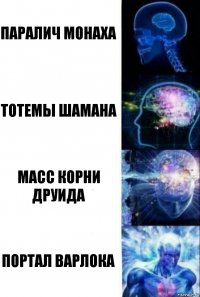 паралич монаха тотемы шамана масс корни друида портал варлока