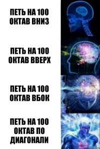 Петь на 100 октав вниз Петь на 100 октав вверх Петь на 100 октав вбок Петь на 100 октав по диагонали